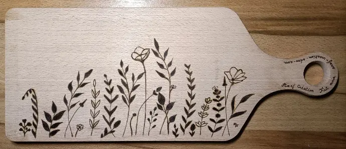 Planche à découper bois dur 16x39 cm